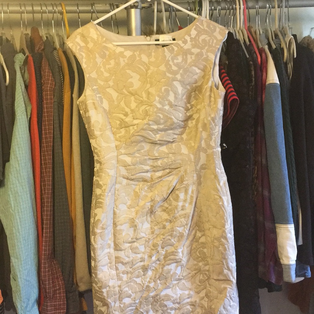 Beige and Cream Lauren Ralph Lauren Dress-  Sz6